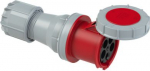 CEE connector 5x125A (3P+N+PE) 6h IP67 pilot contact POWER TWIST with cap red 2455-6 | 9003399024009