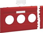 Frontplate 3-gang socket outlet for BR 120 with LF stackable halogen red GB12031K3020 | 4012740869447