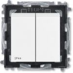 Rocker switch 2gang 1way, IP44 2CHH595940A4003 | 8592624105152