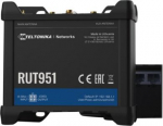 Industrial Cellular router | RUT951 | 802.11n | 10/100 Mbit/s | Ethernet LAN (RJ-45) ports 4 | Mesh Support No | MU-MiMO No | 2G/3G/4G | Antenna type  2 x SMA for LTE, 2 x RP-SMA | 0 RUT951000000 | 4779051840168