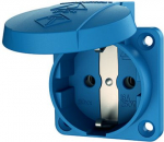 Panel mounted socket SCHUKO, 16A 2p+E 230V IP54 , blue 11031 | 4015394184621