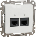 2xRJ45 data outlet CAT6 UTP, white Sedna Design SDD111462 | 3606481465986