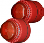 Xenon sound beacon for conventional fire systems, red, IP54, ⌀93x92mm FL-RL-R-S | 5018987234054
