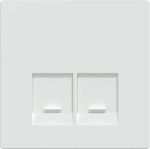 Central plate 2-gang RJ45-Connector, lotus white, System Design MTN4572-6035 | 3606480890352