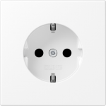 Socket outlet 16A/250V, grounded, screwless, matt white, LS LS1520WWM | 4011377186477