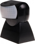 Motion detector DR-04B 180&deg; 12m 230V IP65 1200W/150W black DR-04B | 5908312598107