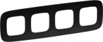 Plate Valena Allure - 4 gang - matt black 754404 | 3414970478559