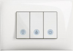 Bathroom switch with indication for three independent circuits BT-RW4001B3 | 8005543636077