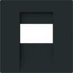 Cover plate TAE, UAE/TAE, USB/VGA/HDMI/loudspeaker/charging 1 gang black matt - Busch-art linear 2CKA001710A4169 | 4011395316979
