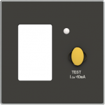 Color: Soft Black.   Cover plate for circuit breaker & RCD code: 8134.1, 8134.2 & 8134.3. 2CLA853400A1501 | 8427238166964