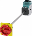 Load disconnector 3LD3, Iu 16 A Main switch 3-pole Rated operating capacity at AC-23 A at 400V 7.5kW floor mounting Basic switch with door coupling Central hole mounting 22.5mm Rotary actuator red / yellow 66 x 66 mm The 3LD main and emergency off sw ...