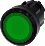 Illuminated pushbutton, 22 mm, round, plastic, green, pushbutton, flat momentary contact type 3SU1001-0AB40-0AA0 | 4011209955721