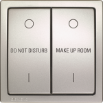 1+1 Rocker switch insert, 2F, Mechanically interlocked, with English inscription, platinum metallic DELTA style 5TD2863-1 | 4001869385693