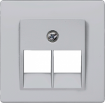 DELTA i-system aluminum-metallic Cover plate UAE connection socket suitable for Ackermann Cat. 3 2x 8-pole, 55x 55 mm DELTA switches and socket outlets � design and quality to perfection from Siemens. Due to its eternally stylish shapes and a multitu ...