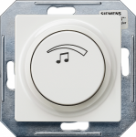 DELTA i-system titanium white Volume controller, mono 3 W 27 ohm, with Cover plate 55x 55 mm, and rotary knob DELTA switches and socket outlets &ndash; design and quality to perfection from Siemens. Due to its eternally stylish shapes and a multitude of co ...