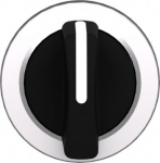Head for selector switch, Harmony XB4, black handle, flush, 30mm, 3 positions, spring return ZB4FD5 | 3606489581312