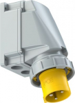 CEE-wall mounted plug 3x63A (2P+PE) 4h IP67 POWER TWIST yellow 533-4 | 9003399071874