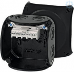 Junction box KF 0402 B 104x104x70mm IP66/67 black with 5x2.5mm&sup2; terminal 62000048 | 4012591121763