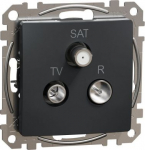 End-of-line TV / R / SAT socket 4dB , anthracite Sedna Design SDD114481 | 3606481467416