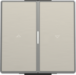 8544 AI Taustiņ&scaron; slēdzim 1+1,  nerūsējo&scaron;ais tērauds, SKY, tikai pa 10 gab. 2CLA854400A1401  | 8427238136042