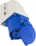 Wall socket outlet 3x32A (2P+E) 6h IP44 blue 123-6k | 9003399021190