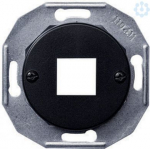Cover plate for data outlet 1xRJ, black, Renova WDE011702 | 3606480661976