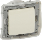 Two-way switch Niloe - 1-gang IP 44 - 10 AX - 250 V -automatic terminals -ivory 764624 | 3414970684691