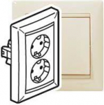 PRISE 2X2P+T SCHUKO A VIS IVOIRE 774370 | 3245067743706