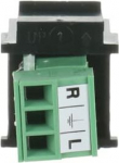 Keystone module with 3.5mm Mini-Audio connector. Connection with screw terminals 2CKA000230A0500 | 4011395347362