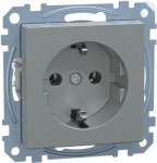 Schneider Electric Merten System M socket outlet MEG2401-0460 is a mechanism with central plate in color aluminium. This socket outlet belongs to M-Arc, M-Elegance, M-Plan, M-Plan glass, M-Smart, M-Star, System M aesthetic group. The outlet pole conf ...
