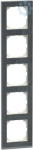 M-Pure Decor Frame, 5-gang, Slate/a luminium, M-Pure Decor MEG4050-3669 | 4042811180997