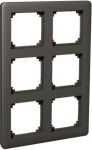 Cover frame, Exxact, Primo, 2 x 3 gangs, anthracite WDE003346 | 3606480208652