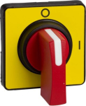 Cam switch operating head, Harmony K, 22mm, plastic, 45x45mm, yellow legend, red handle, 90 degree KCC1LH | 3389110980608