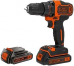 Black&Decker 18v2G DD w 400mA ch in kitbox 2 batts BDCDD186KB-QW | BLACK & DECKER BDCDD186KB-QW | 5035048641101