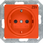 DELTA i-system SCHUKO socket outlet with increased touch protection with labeling "ZSV" orange, 55x 55 mm DELTA switches and socket outlets &ndash; design and quality to perfection from Siemens. Due to its eternally stylish shapes and a multitude of colors ...