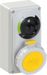 Wall mounted socket 5x16A (3P+N+PE) 4h IP66/IP67 switched interlocked, compact 61152-4