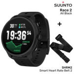 SUUNTO Race 2, All Black + SHRM2, Smart Heart Rate Belt 2, size M/L spordikell SS051200000 / SS051638000
