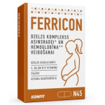 ICONFIT Ferricon - Komplekss grūtniecēm ar dzelzi, N45 toidulisand ICF-FERRICON