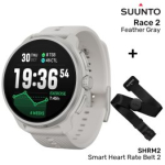 SUUNTO Race 2, Feather Gray + SHRM2, Smart Heart Rate Belt 2, size M/L spordikell SS051201000 / SS051638000