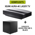 XGIMI Aura 4K Laser TV + Audio Pro SW-5 Black projektor XM03A / 14580