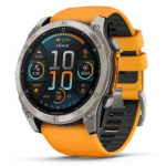 GARMIN Fenix 8 51 mm, AMOLED, Sapphire Titanium with Spark Orange/Graphite Silicone Band spordikell 010-02905-11