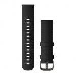 GARMIN Quick Release Band 22mm, Black Leather with Brushed Slate Hardware aksessuaarid 010-12932-63