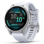 GARMIN Fenix 8 43 mm, AMOLED, Silver with Whitestone Silicone Band spordikell 010-02903-00