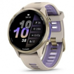 GARMIN Forerunner 970, Soft Gold Titanium, French Gray Case, French Gray/Translucent Indigo Band spordikell 010-02969-12