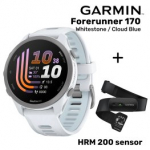 GARMIN Forerunner 170, Whitestone/Cloud Blue + HRM 200 Sensor spordikell 010-03920-01 / 010-13388-00