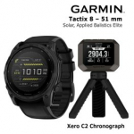 GARMIN Tactix 8 &ndash; 51 mm, Solar, Applied Balistics Elite + Xero C2 Chronograph spordikell 010-03407-11 / 010-03953-01