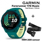 GARMIN Forerunner 170 Music, Teal Green/Citron + HRM 200 Sensor spordikell 010-03920-12 / 010-13388-00