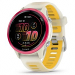 GARMIN Forerunner 570 - 42mm, Raspberry Aluminium with Translucent Bone/Mango Band spordikell 010-02970-02