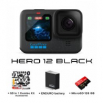 GOPRO HERO12 Black + GoPro Enduro Battery + MicroSD 128 GB + 53 in 1 Combo Kit Accessories sportkaamerad CHDHX-121-RW / ADBAT-011 / SD128GB / 53IN1