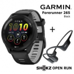 GARMIN Forerunner 265 Black, Gray + Shokz Open Run Black spordikell 010-02810-10 / S805-ST-BK